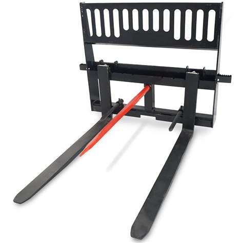 heavy duty skid steer round bale spears|hay forks for skid steer.